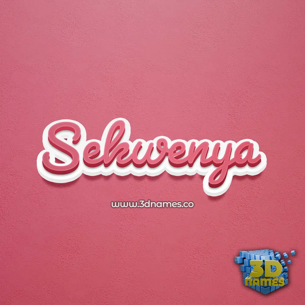 sekwenya in Red Scribble style - 3D name wallpaper