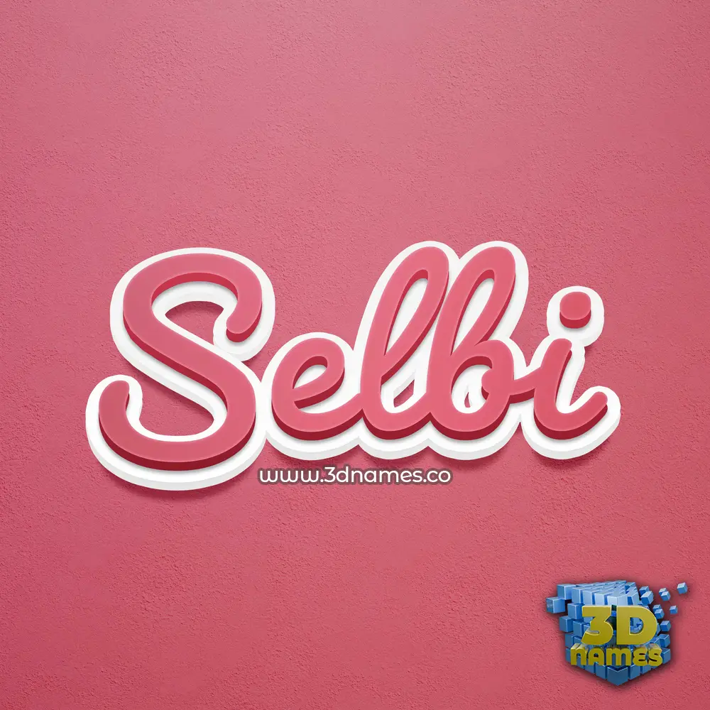 selbi in Red Scribble style - 3D name wallpaper