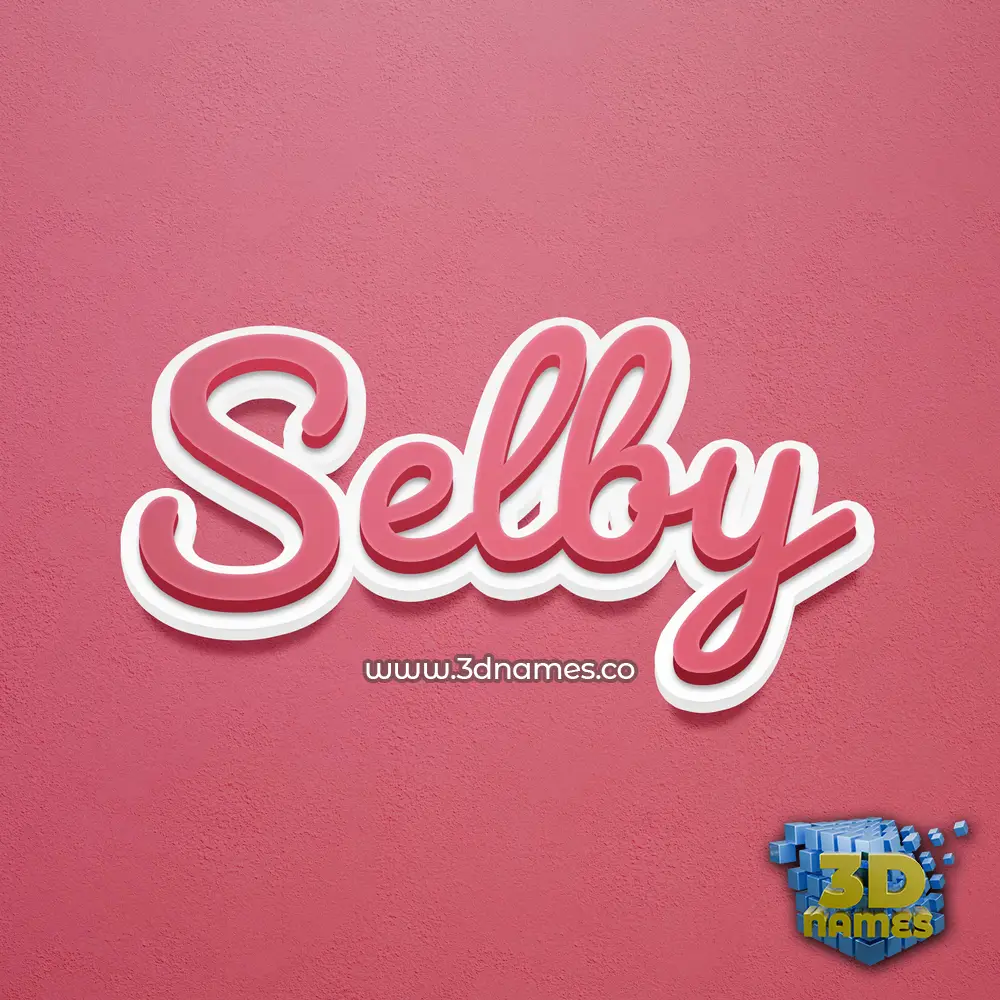 selby in Red Scribble style - 3D name wallpaper