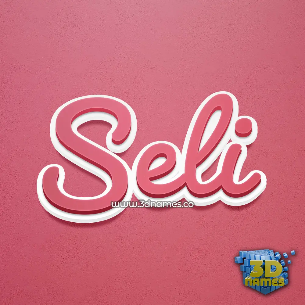 seli in Red Scribble style - 3D name wallpaper