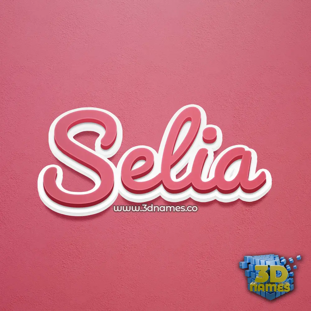 selia in Red Scribble style - 3D name wallpaper