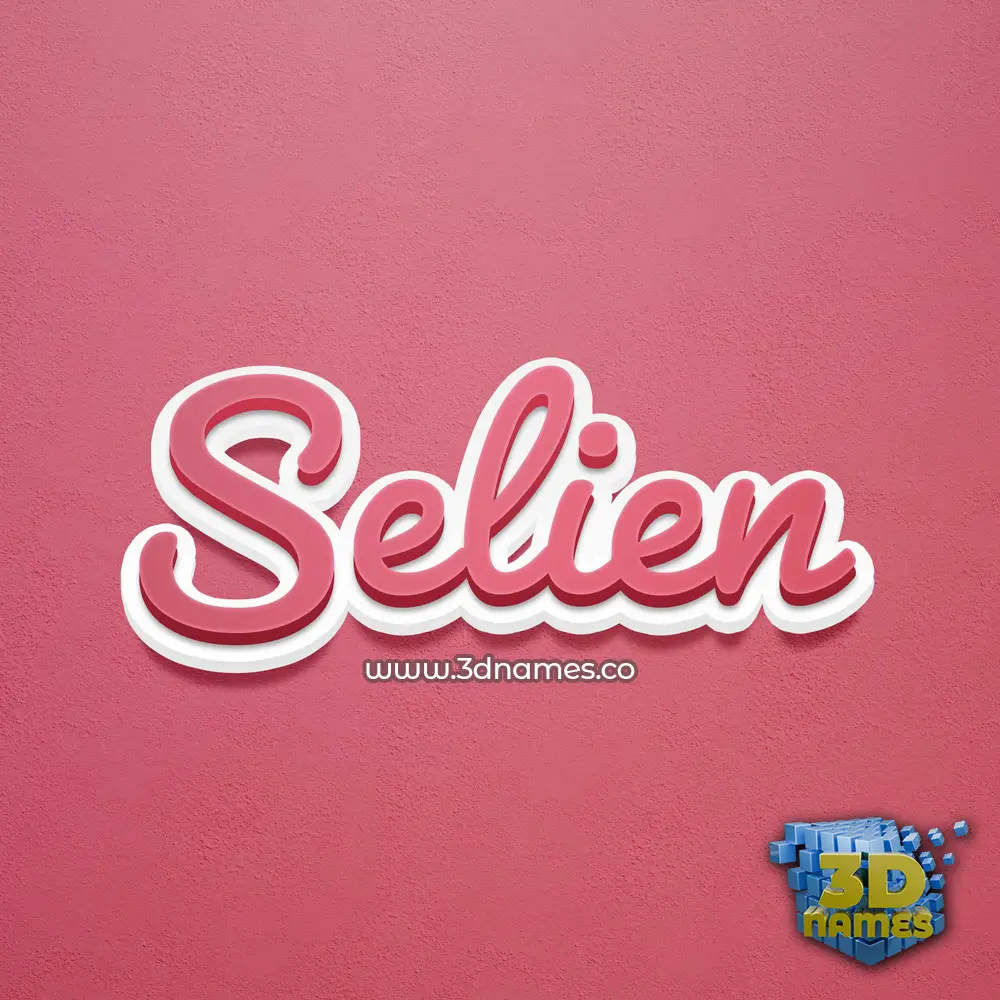 selien in Red Scribble style - 3D name wallpaper