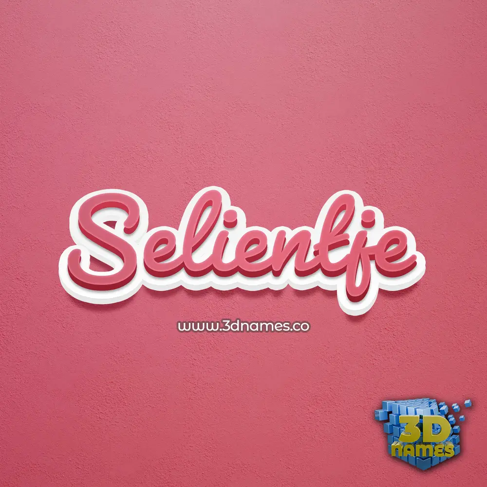 selientje in Red Scribble style - 3D name wallpaper
