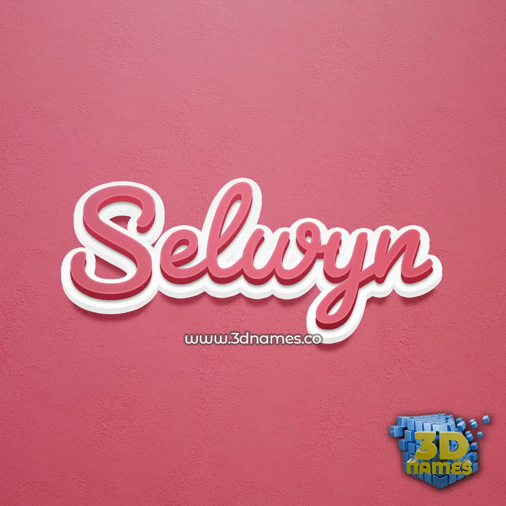 selwyn in Red Scribble style - 3D name wallpaper
