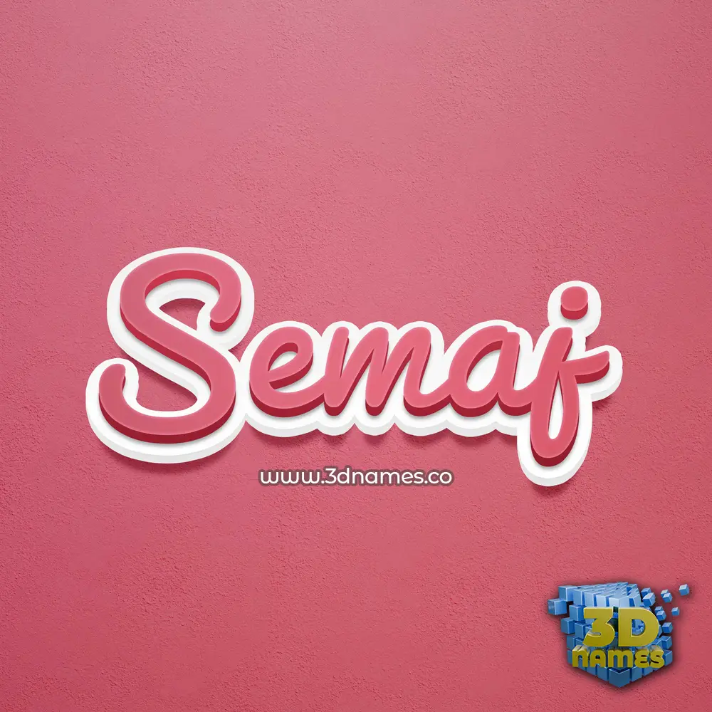 semaj in Red Scribble style - 3D name wallpaper