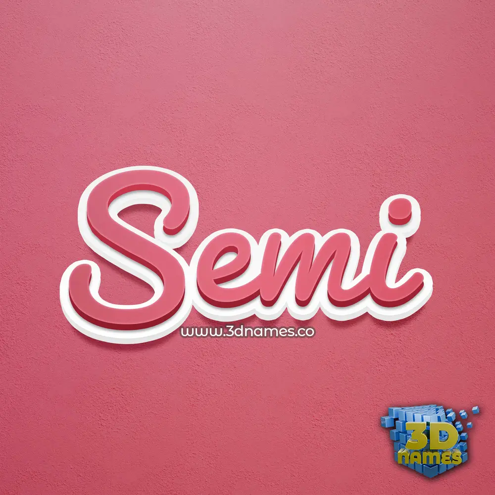 semi in Red Scribble style - 3D name wallpaper