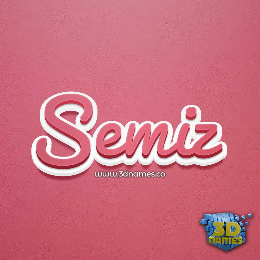 semiz in Red Scribble style - 3D name wallpaper