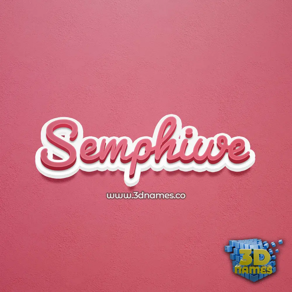 semphiwe in Red Scribble style - 3D name wallpaper