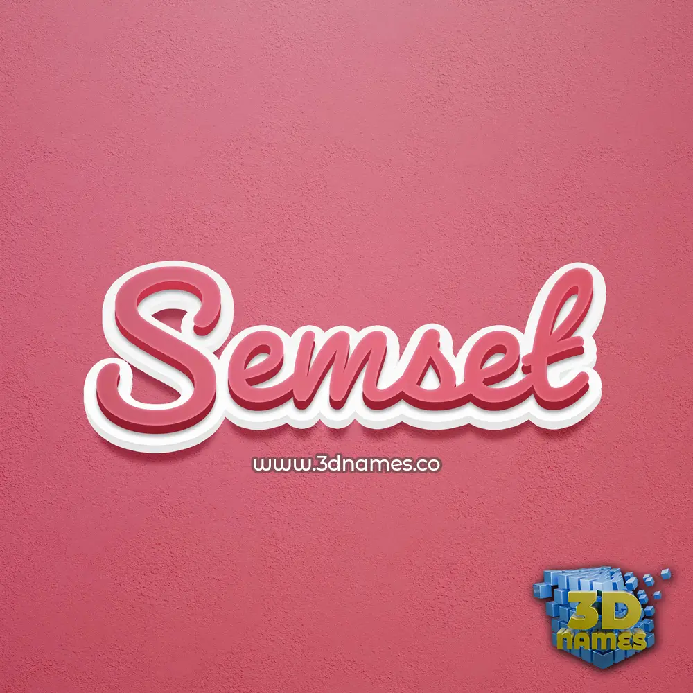 semset in Red Scribble style - 3D name wallpaper