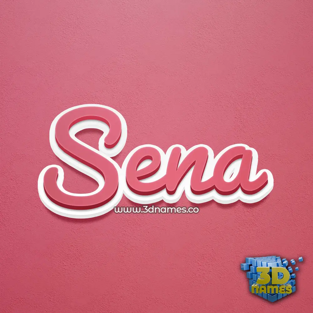 sena in Red Scribble style - 3D name wallpaper