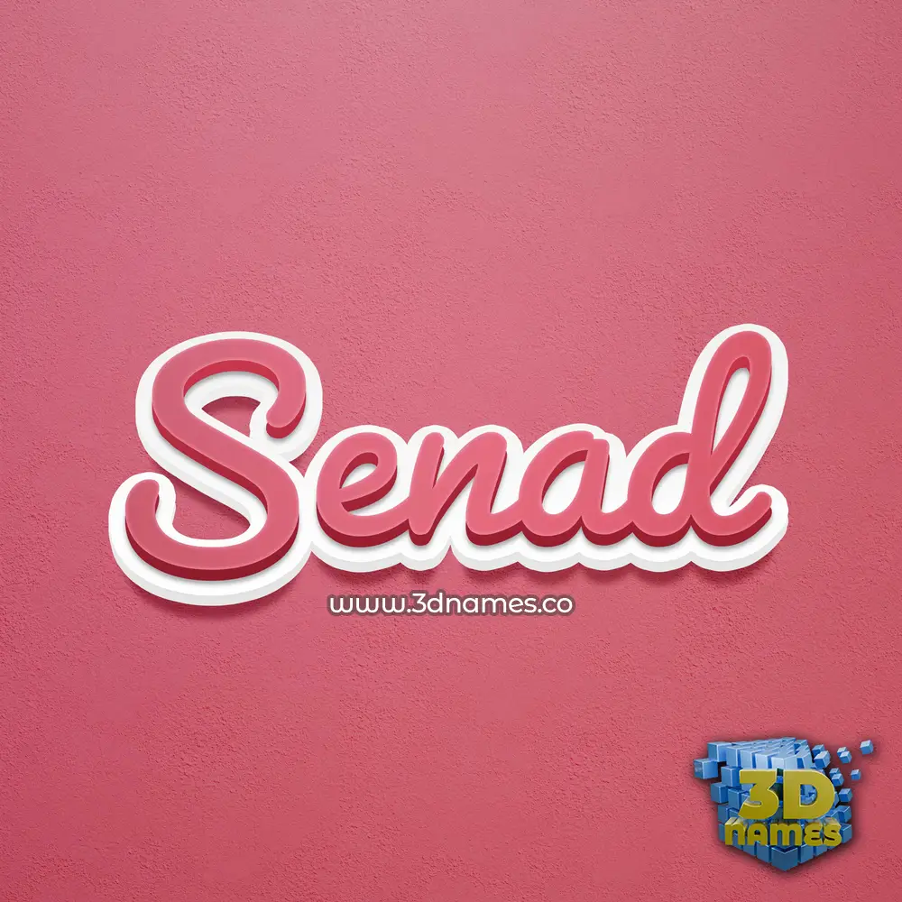 senad in Red Scribble style - 3D name wallpaper