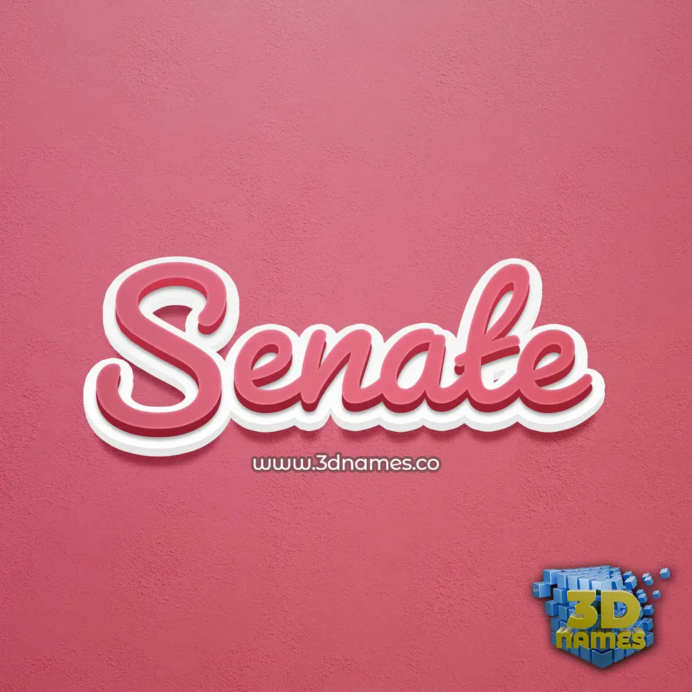 senate in Red Scribble style - 3D name wallpaper