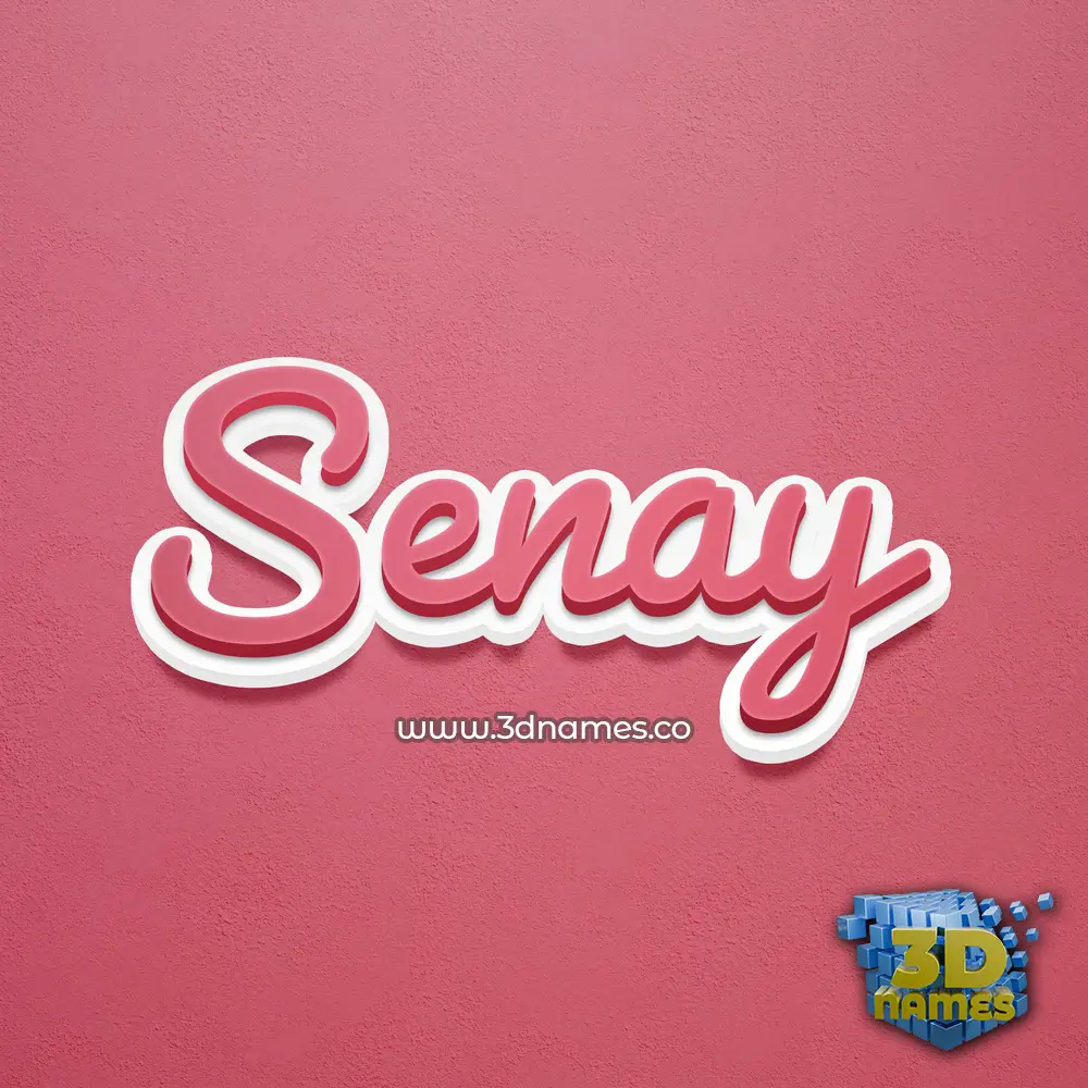 senay in Red Scribble style - 3D name wallpaper