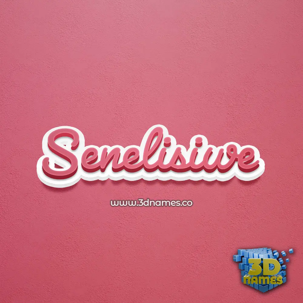 senelisiwe in Red Scribble style - 3D name wallpaper