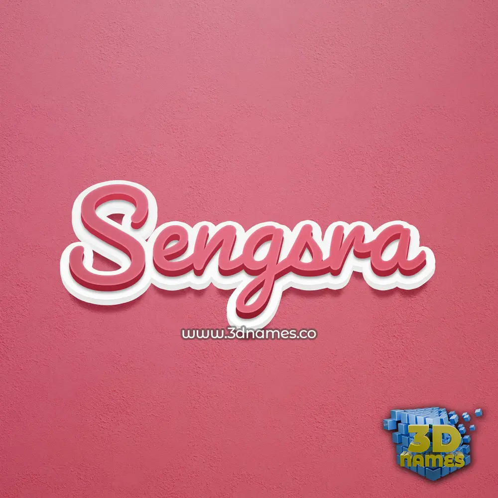 sengsra in Red Scribble style - 3D name wallpaper