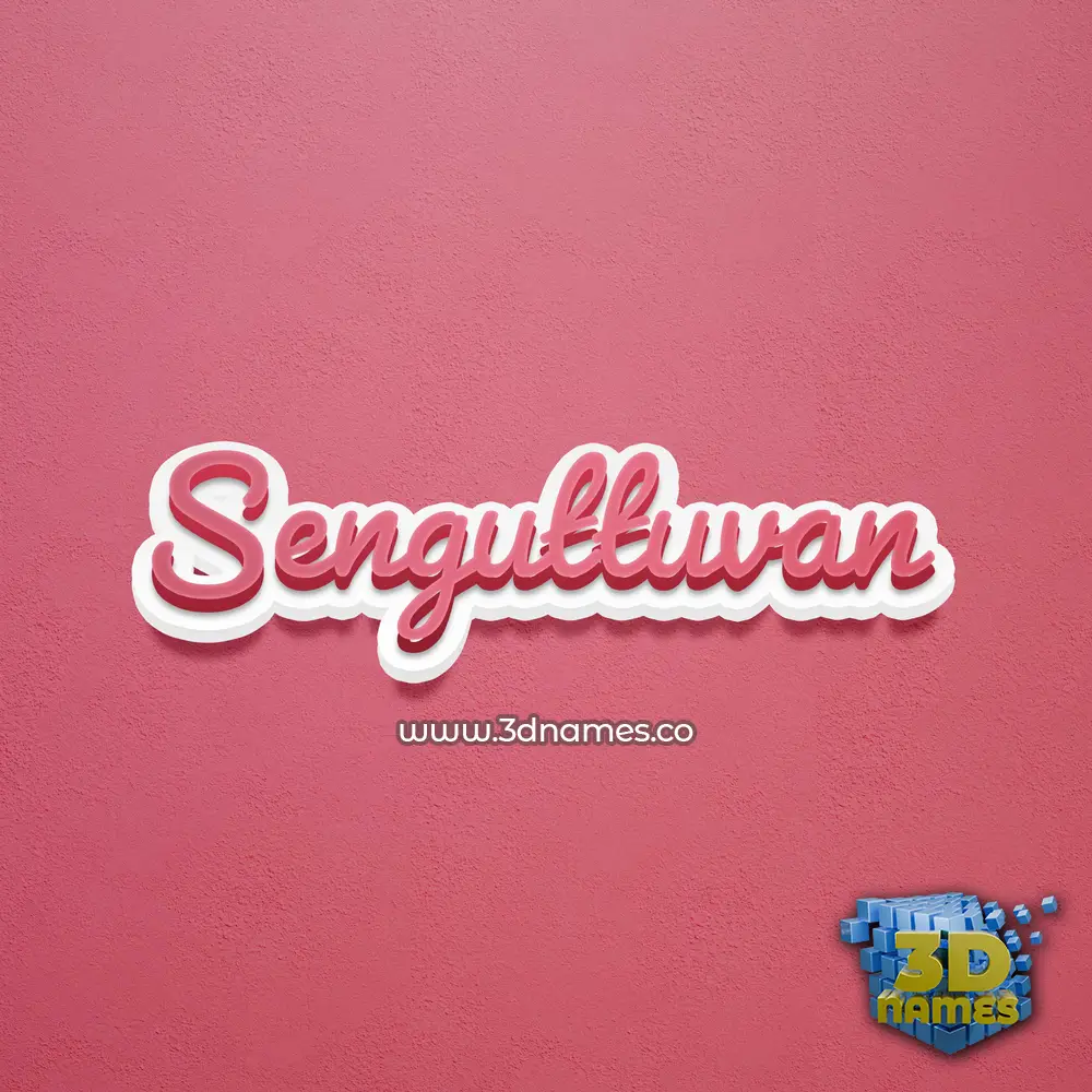 senguttuvan in Red Scribble style - 3D name wallpaper