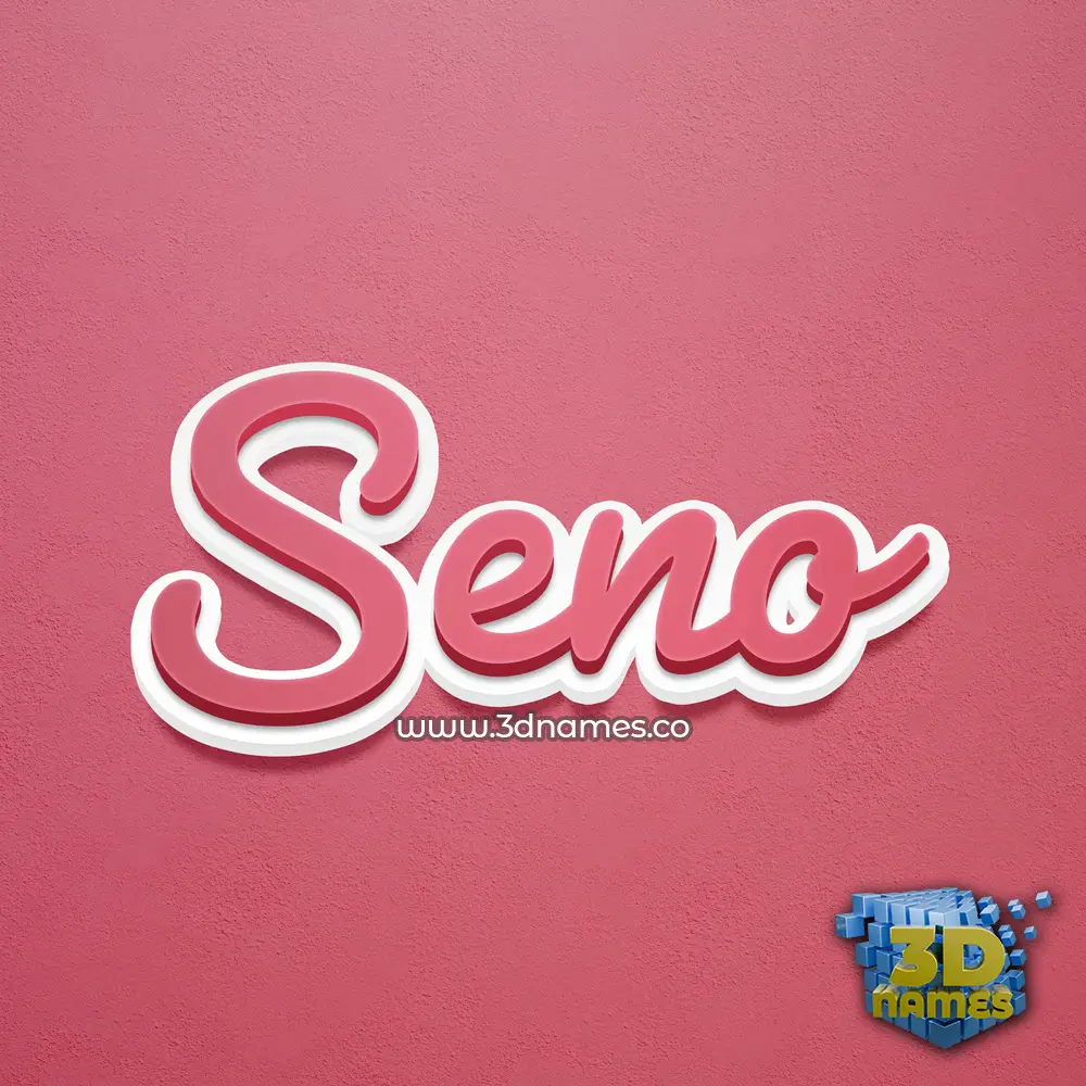 seno in Red Scribble style - 3D name wallpaper