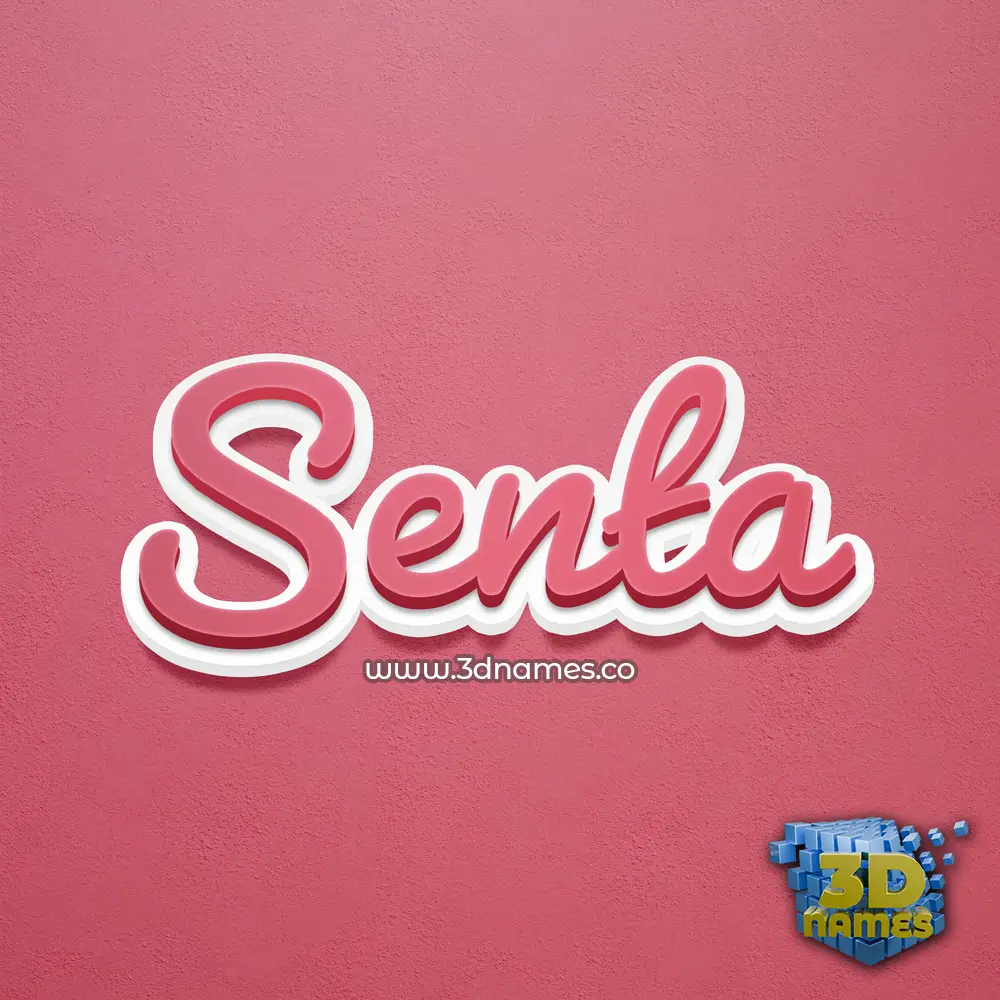 senta in Red Scribble style - 3D name wallpaper