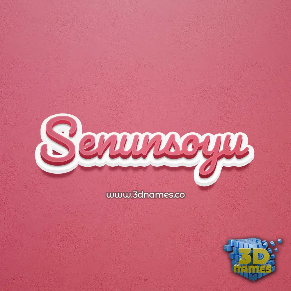 senunsoyu in Red Scribble style - 3D name wallpaper