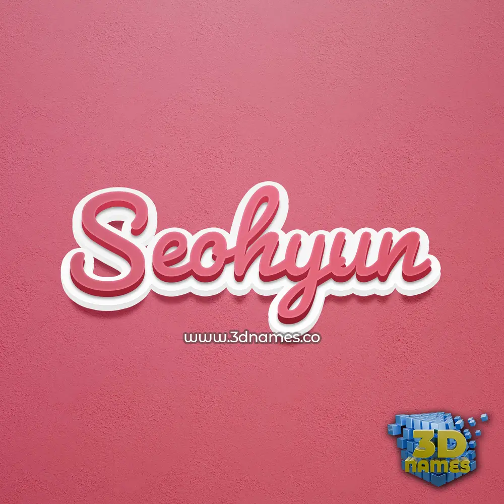 seohyun in Red Scribble style - 3D name wallpaper