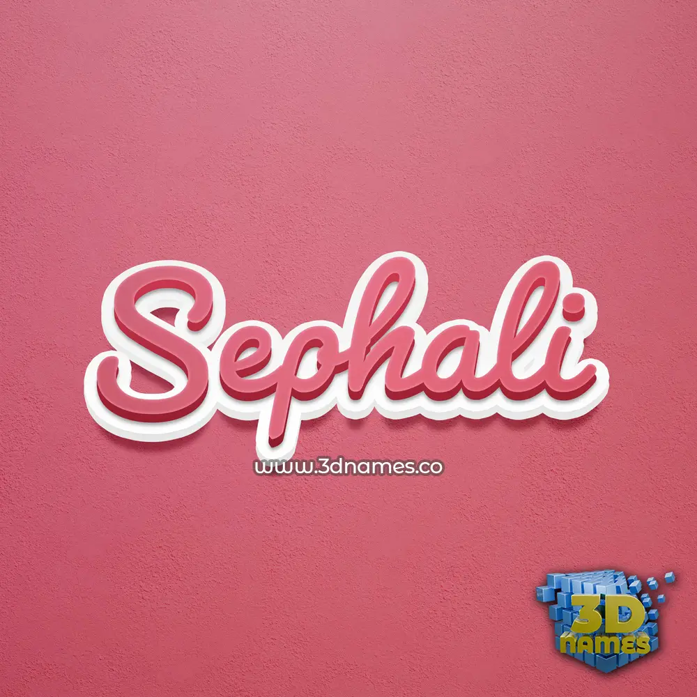 sephali in Red Scribble style - 3D name wallpaper