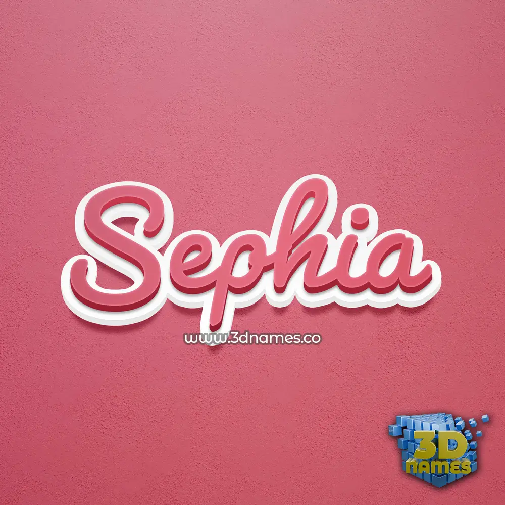 sephia in Red Scribble style - 3D name wallpaper