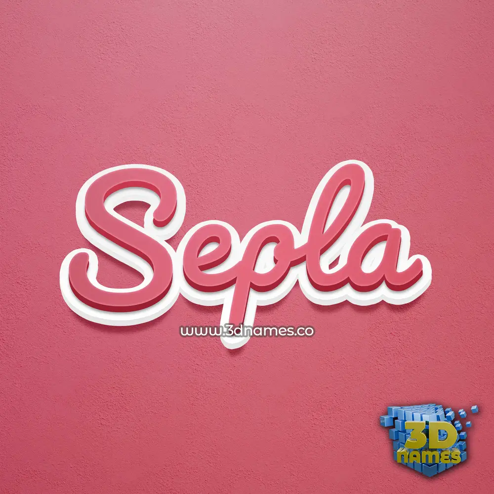 sepla in Red Scribble style - 3D name wallpaper