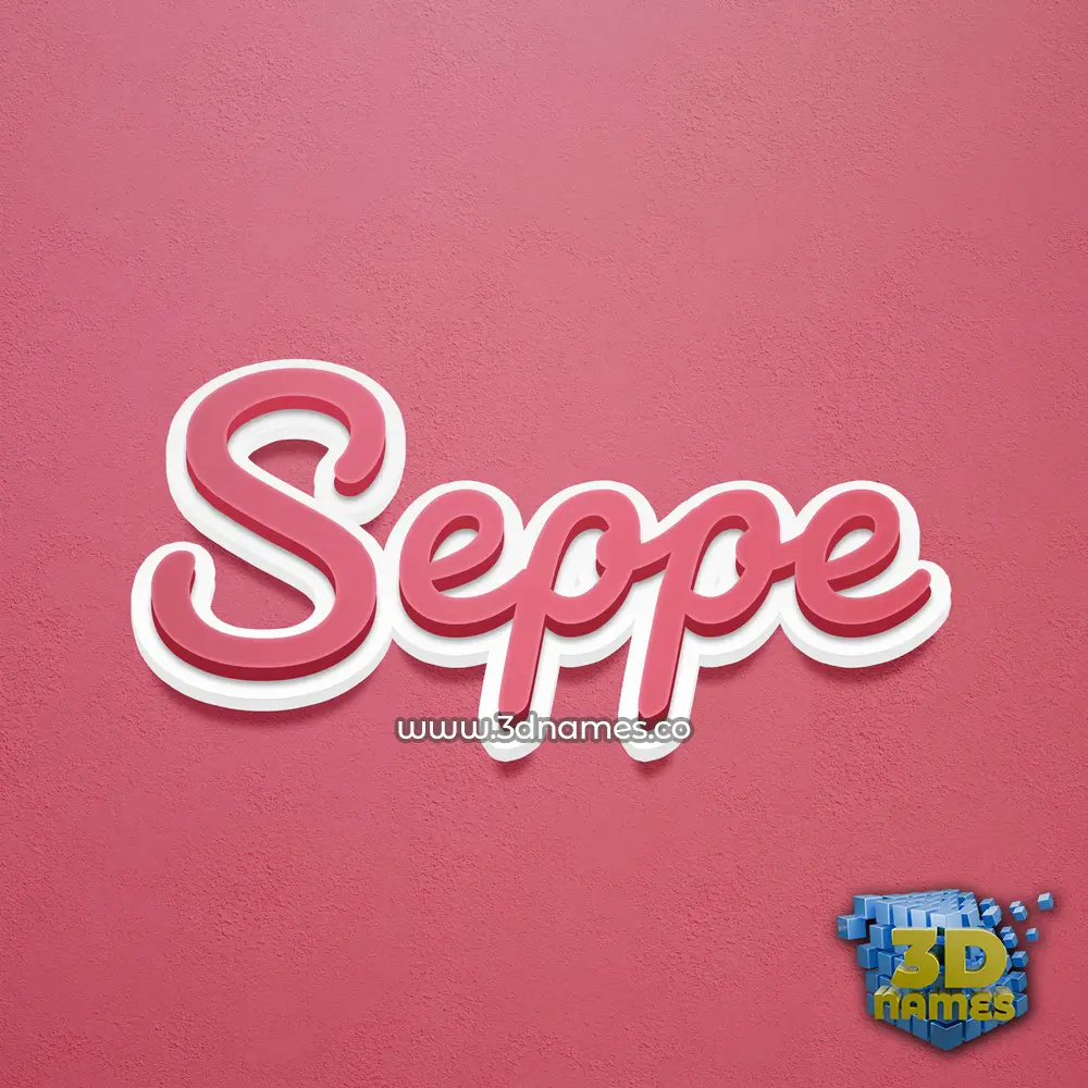 seppe in Red Scribble style - 3D name wallpaper