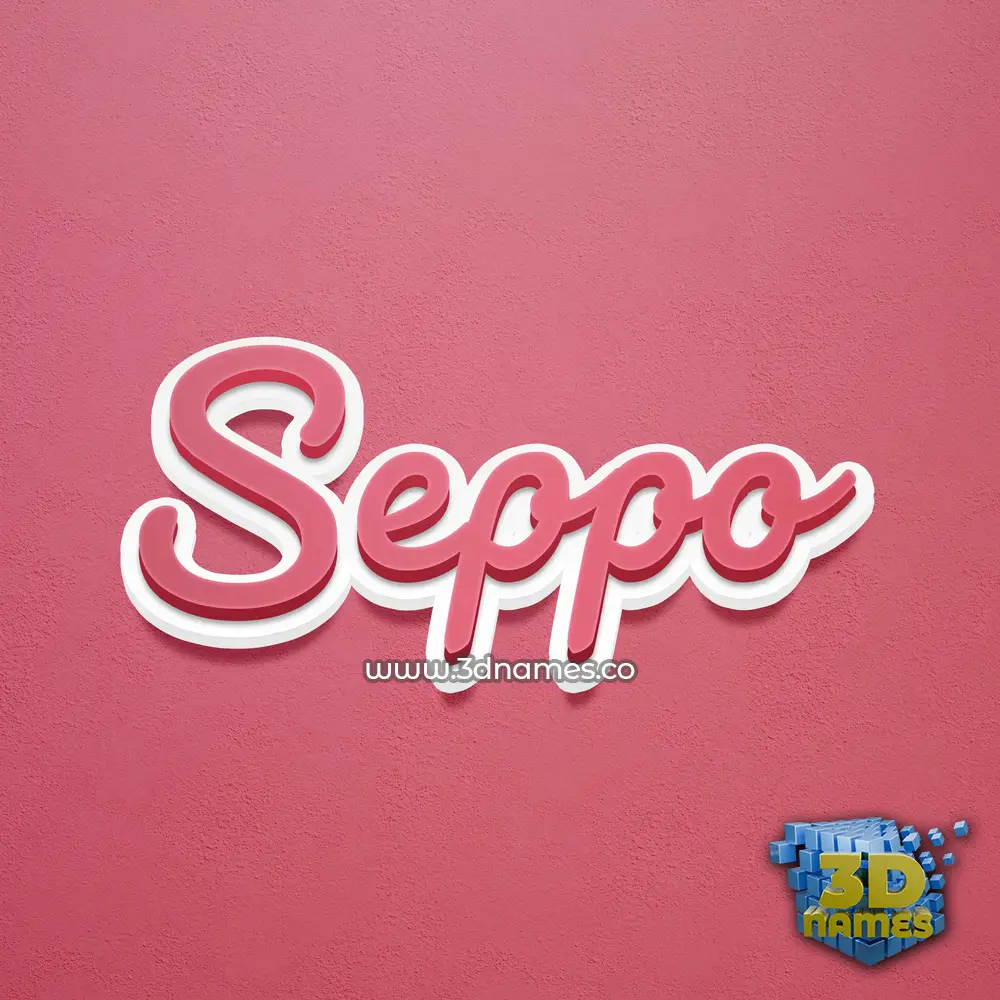 seppo in Red Scribble style - 3D name wallpaper