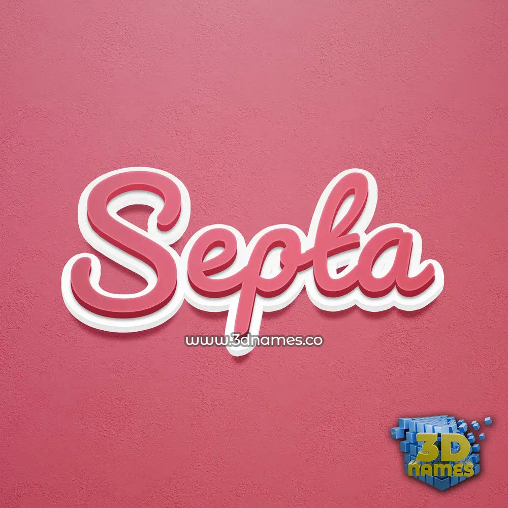 septa in Red Scribble style - 3D name wallpaper