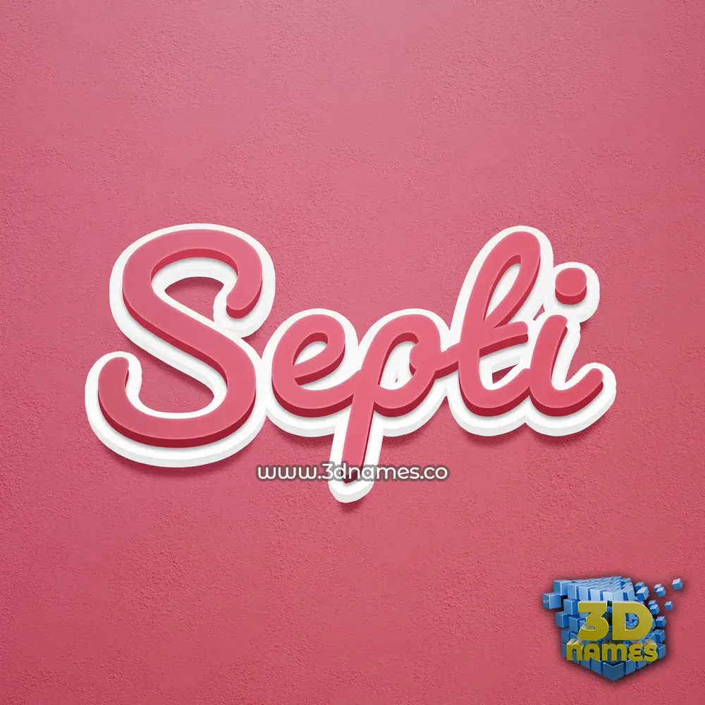septi in Red Scribble style - 3D name wallpaper