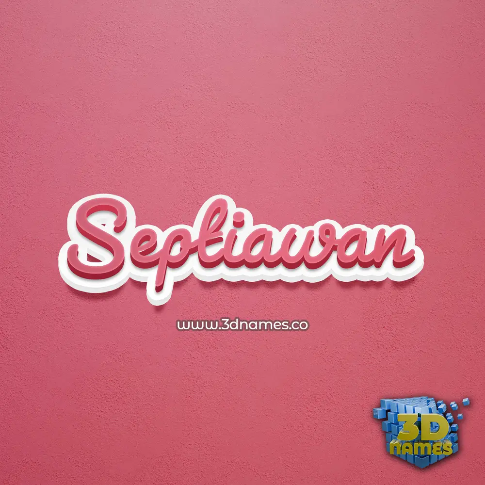 septiawan in Red Scribble style - 3D name wallpaper