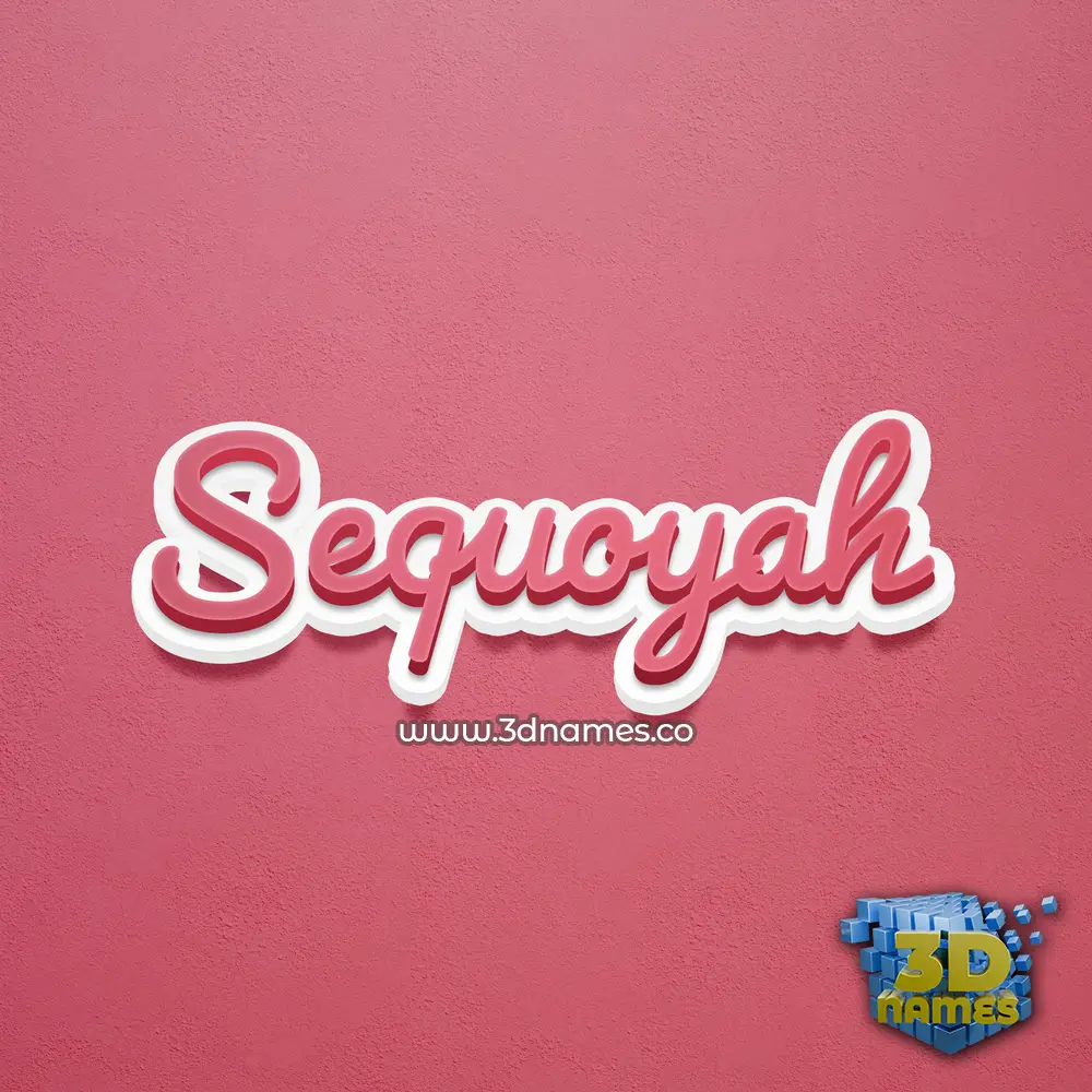 sequoyah in Red Scribble style - 3D name wallpaper