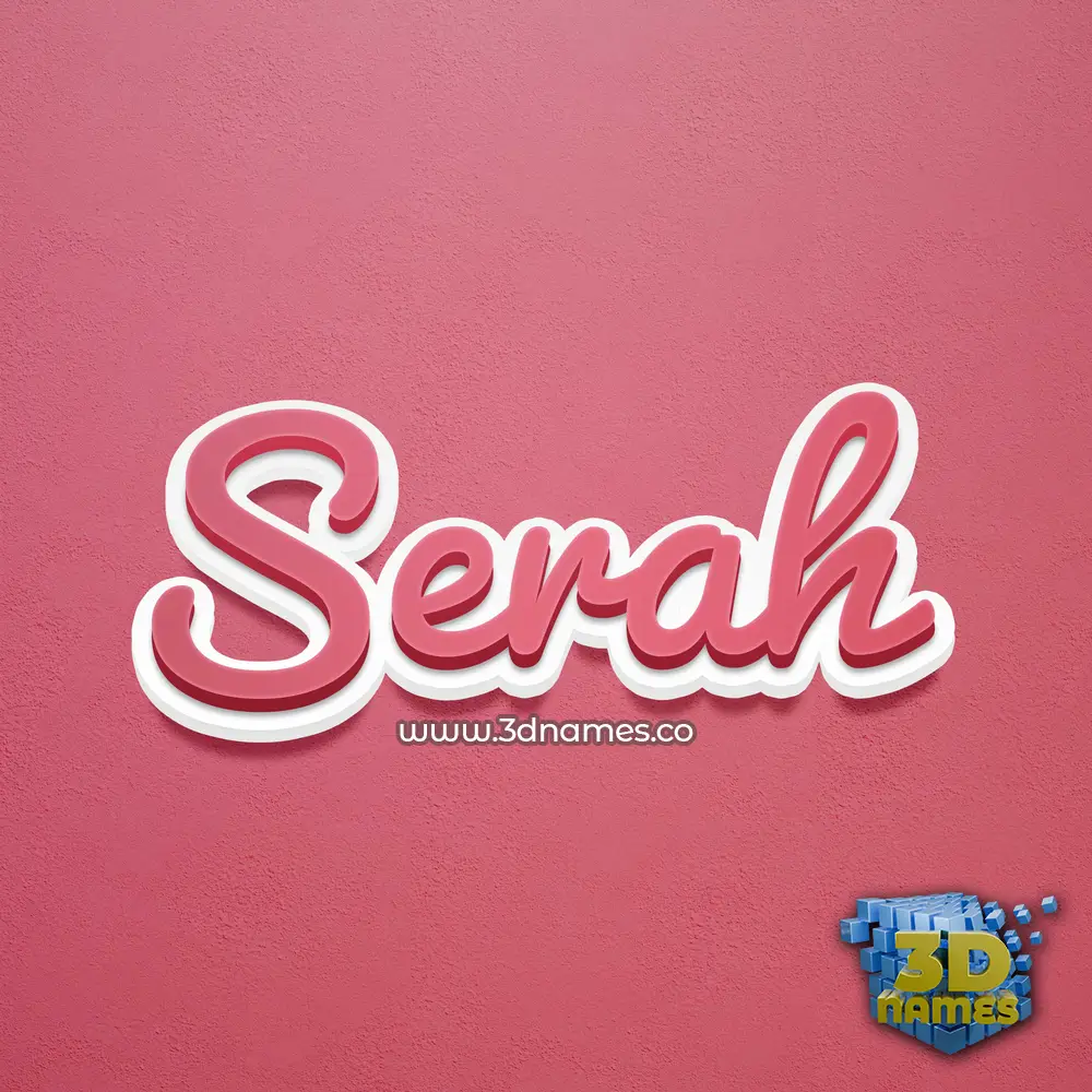 serah in Red Scribble style - 3D name wallpaper