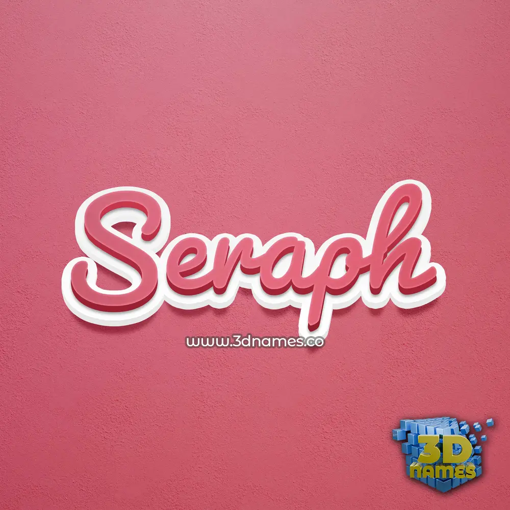 seraph in Red Scribble style - 3D name wallpaper