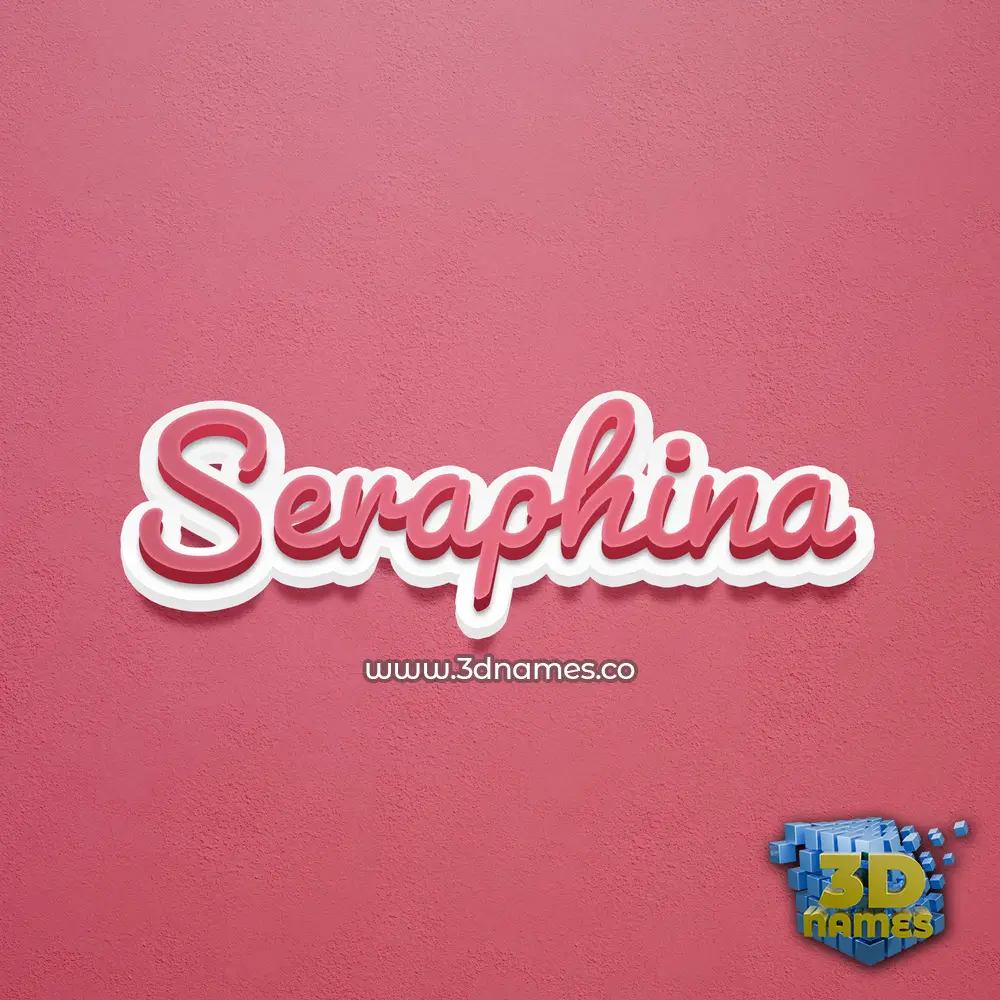 seraphina in Red Scribble style - 3D name wallpaper