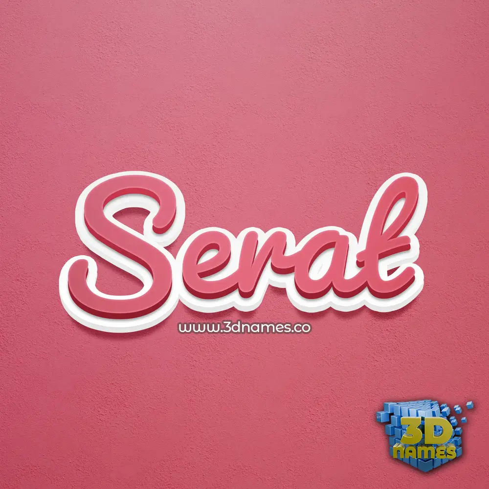 serat in Red Scribble style - 3D name wallpaper