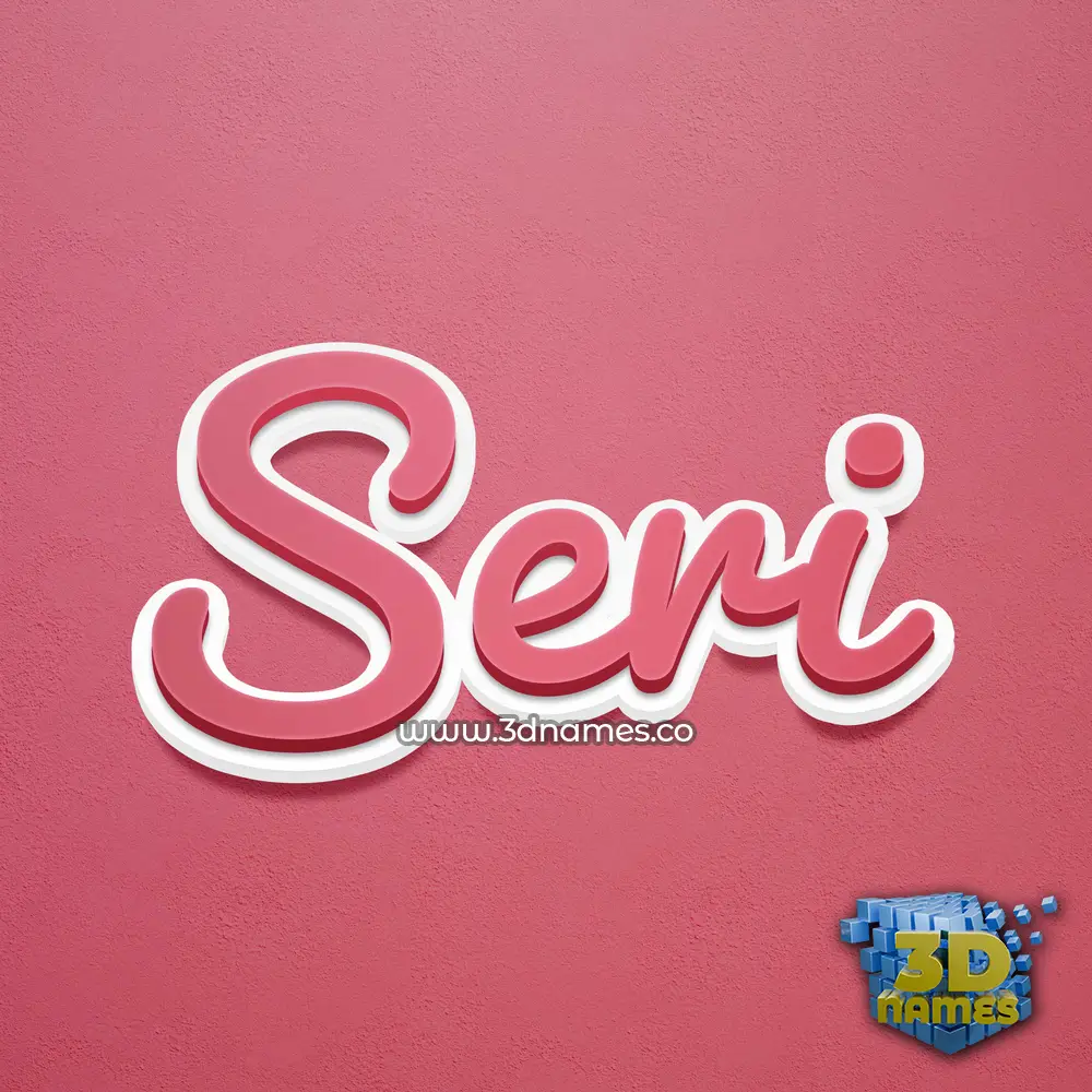 seri in Red Scribble style - 3D name wallpaper