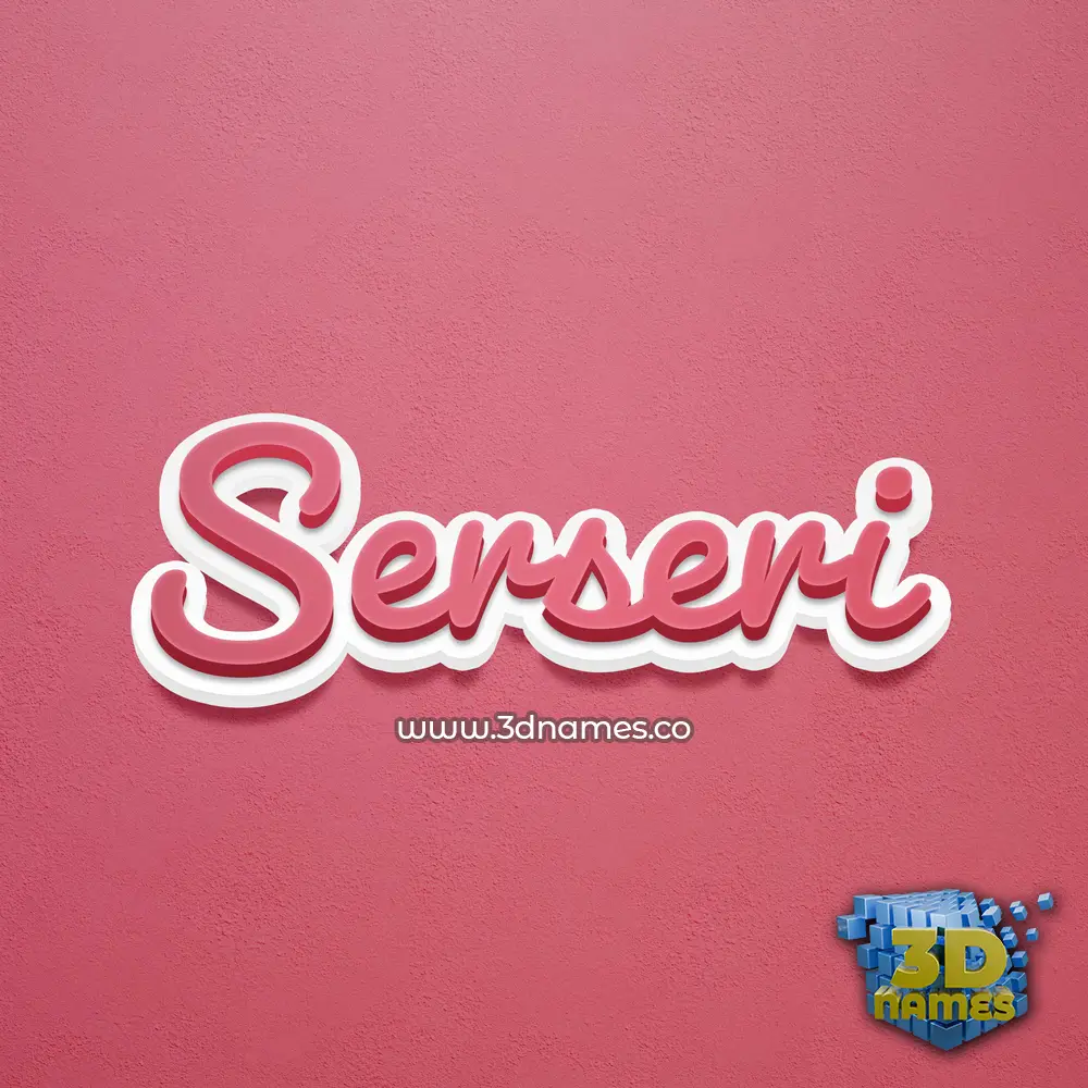 serseri in Red Scribble style - 3D name wallpaper