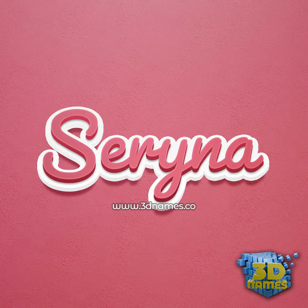 seryna in Red Scribble style - 3D name wallpaper