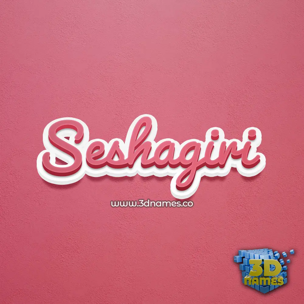 seshagiri in Red Scribble style - 3D name wallpaper