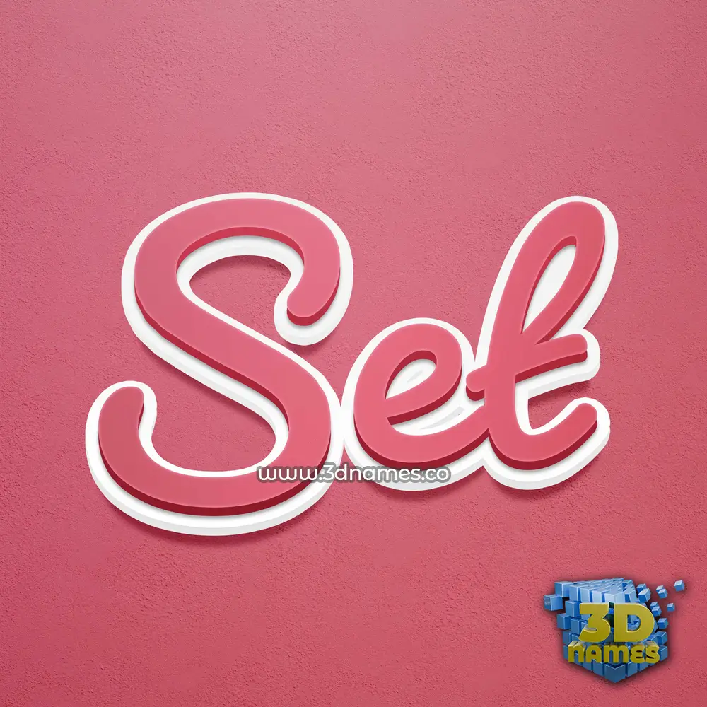 set in Red Scribble style - 3D name wallpaper