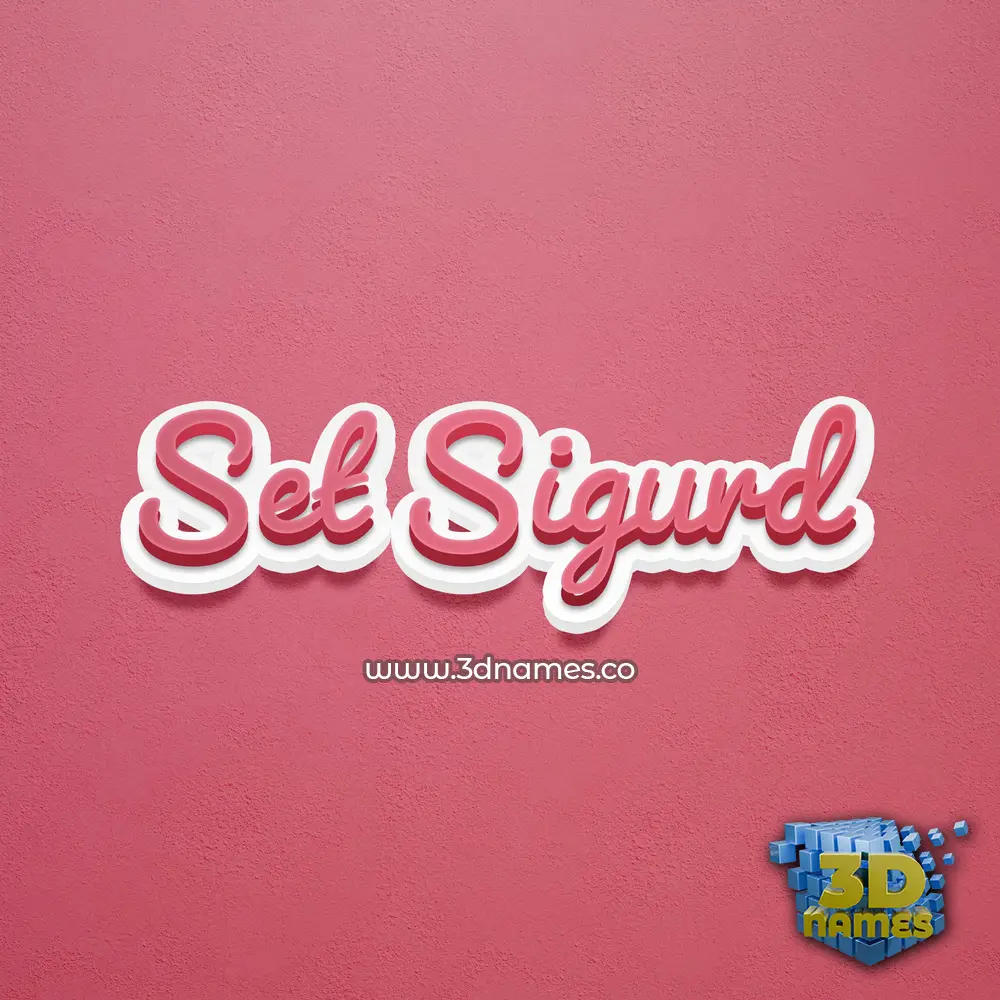 set sigurd in Red Scribble style - 3D name wallpaper