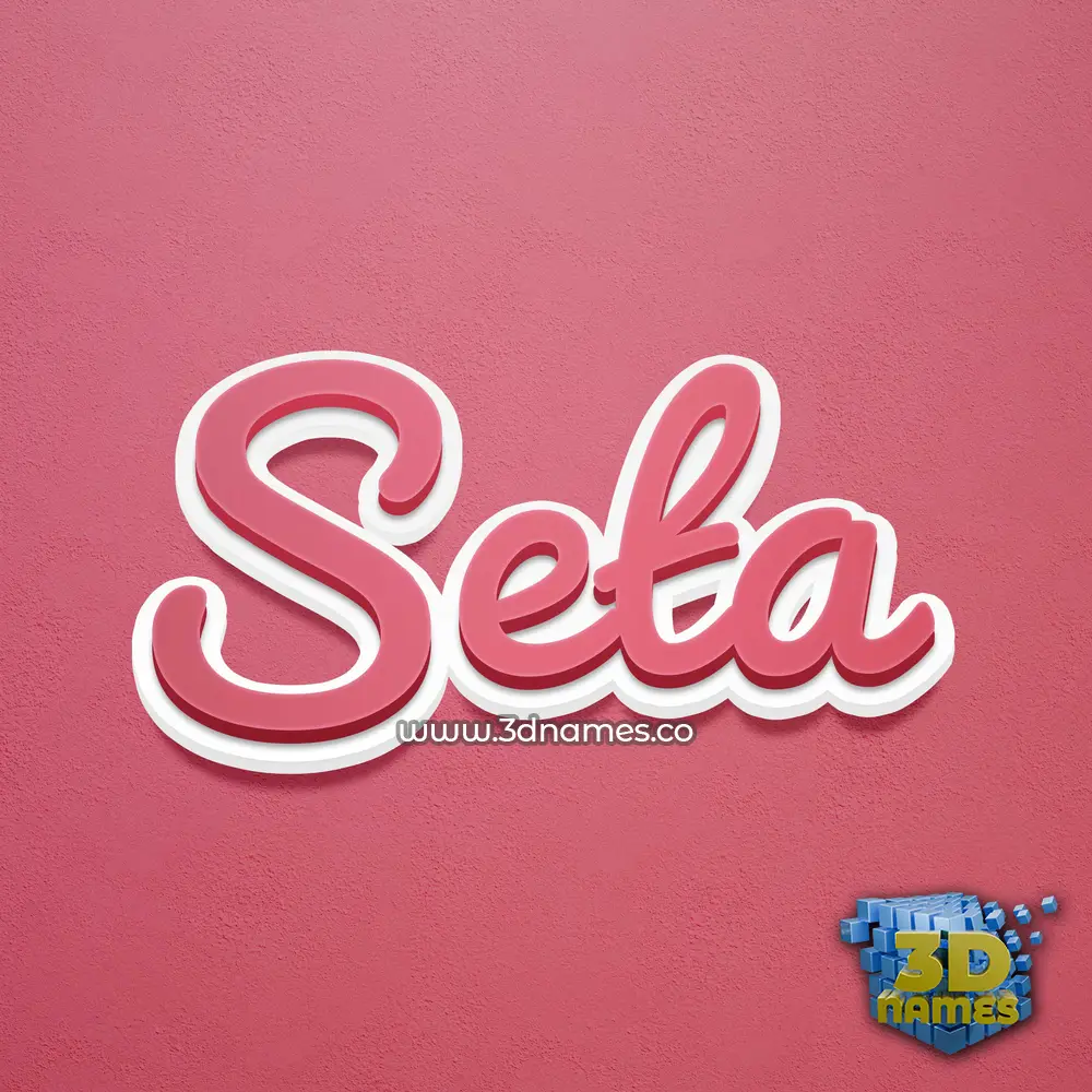 seta in Red Scribble style - 3D name wallpaper