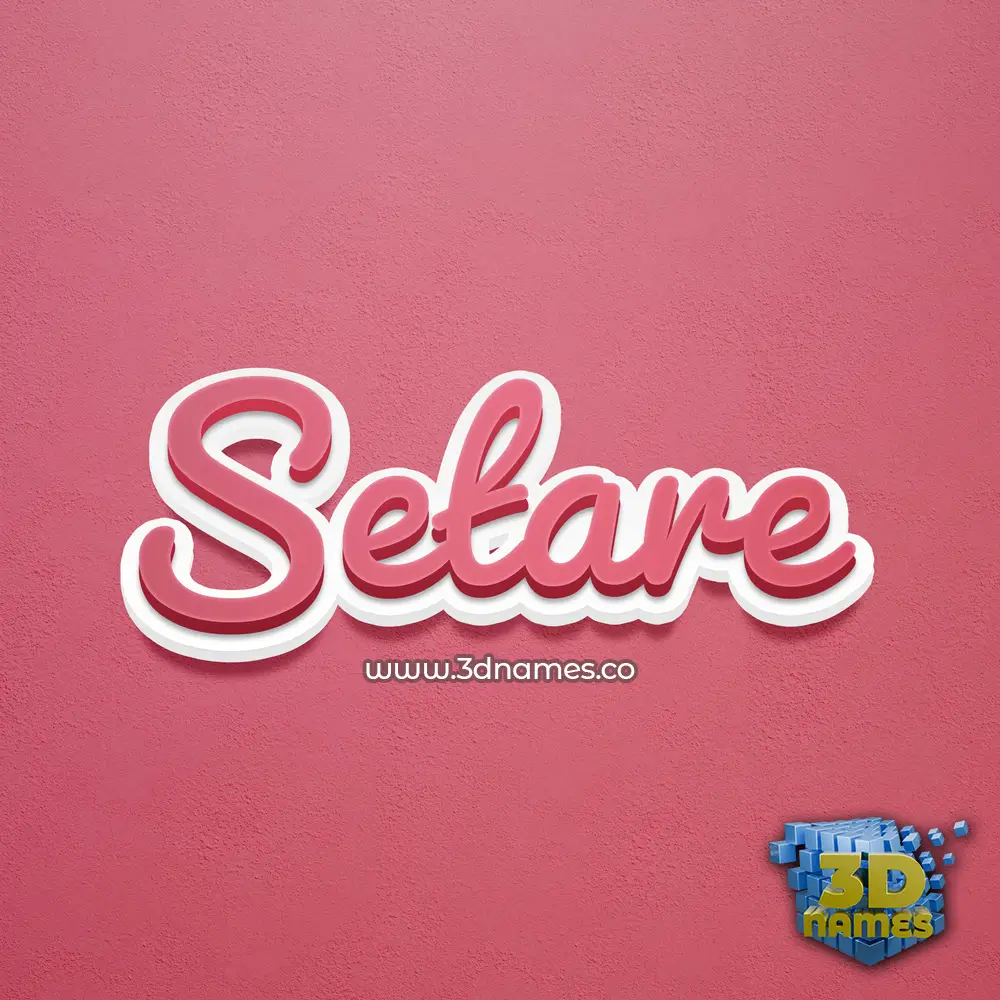 setare in Red Scribble style - 3D name wallpaper
