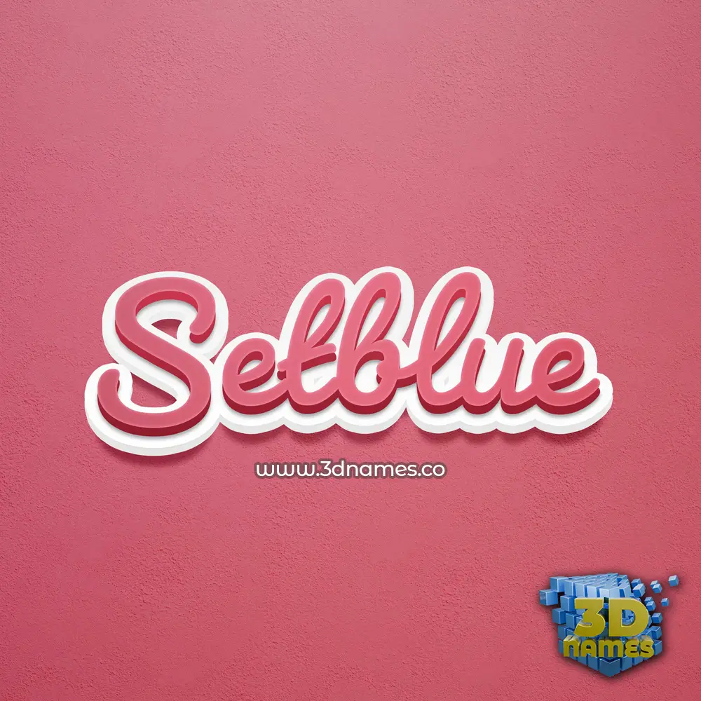 setblue in Red Scribble style - 3D name wallpaper