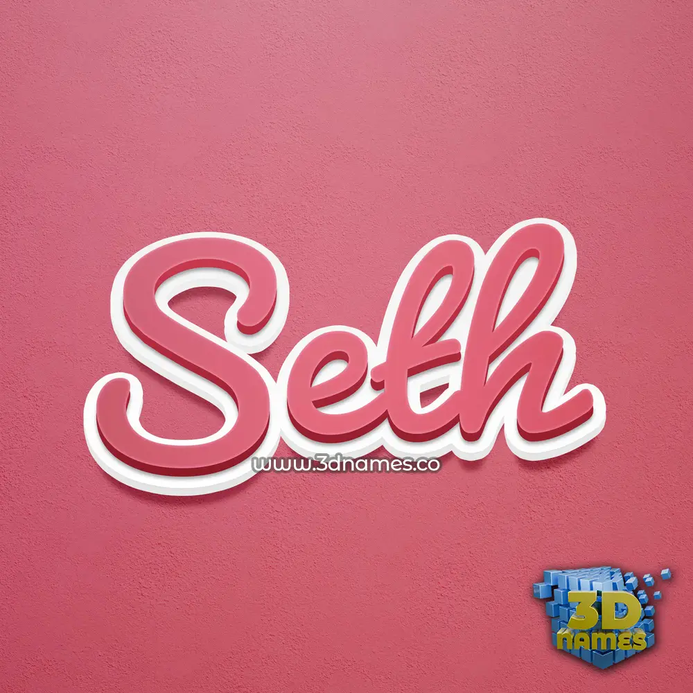 seth in Red Scribble style - 3D name wallpaper