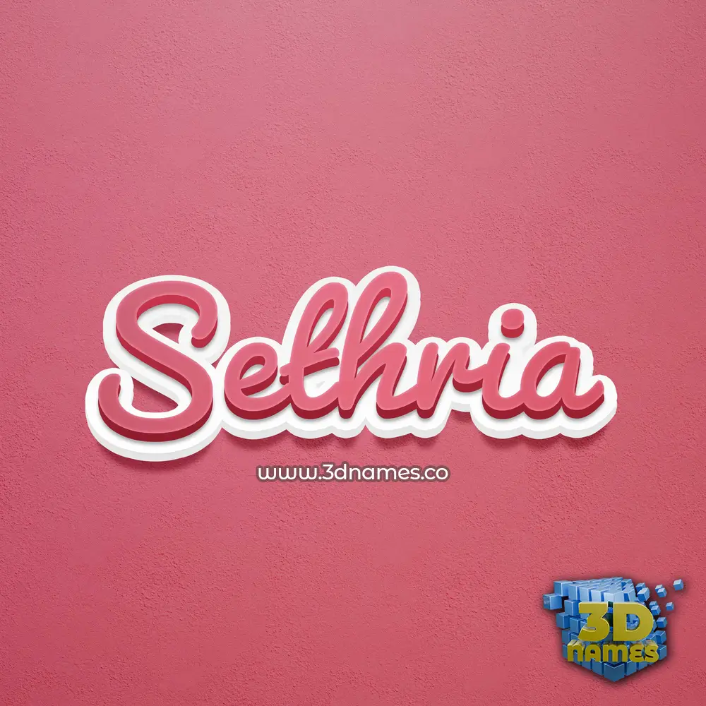 sethria in Red Scribble style - 3D name wallpaper