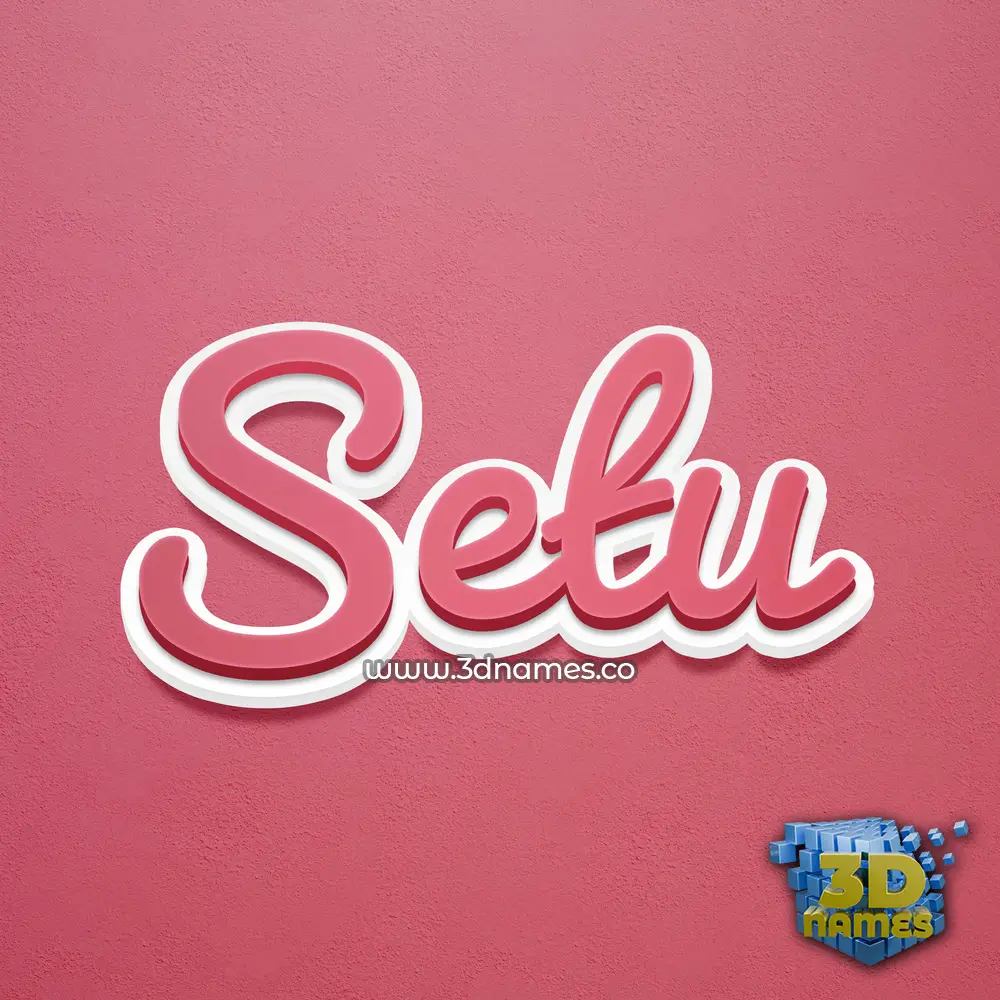 setu in Red Scribble style - 3D name wallpaper