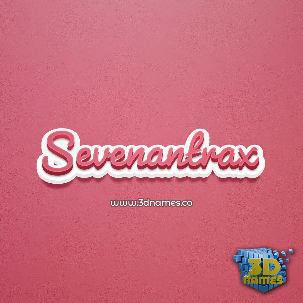 sevenantrax in Red Scribble style - 3D name wallpaper